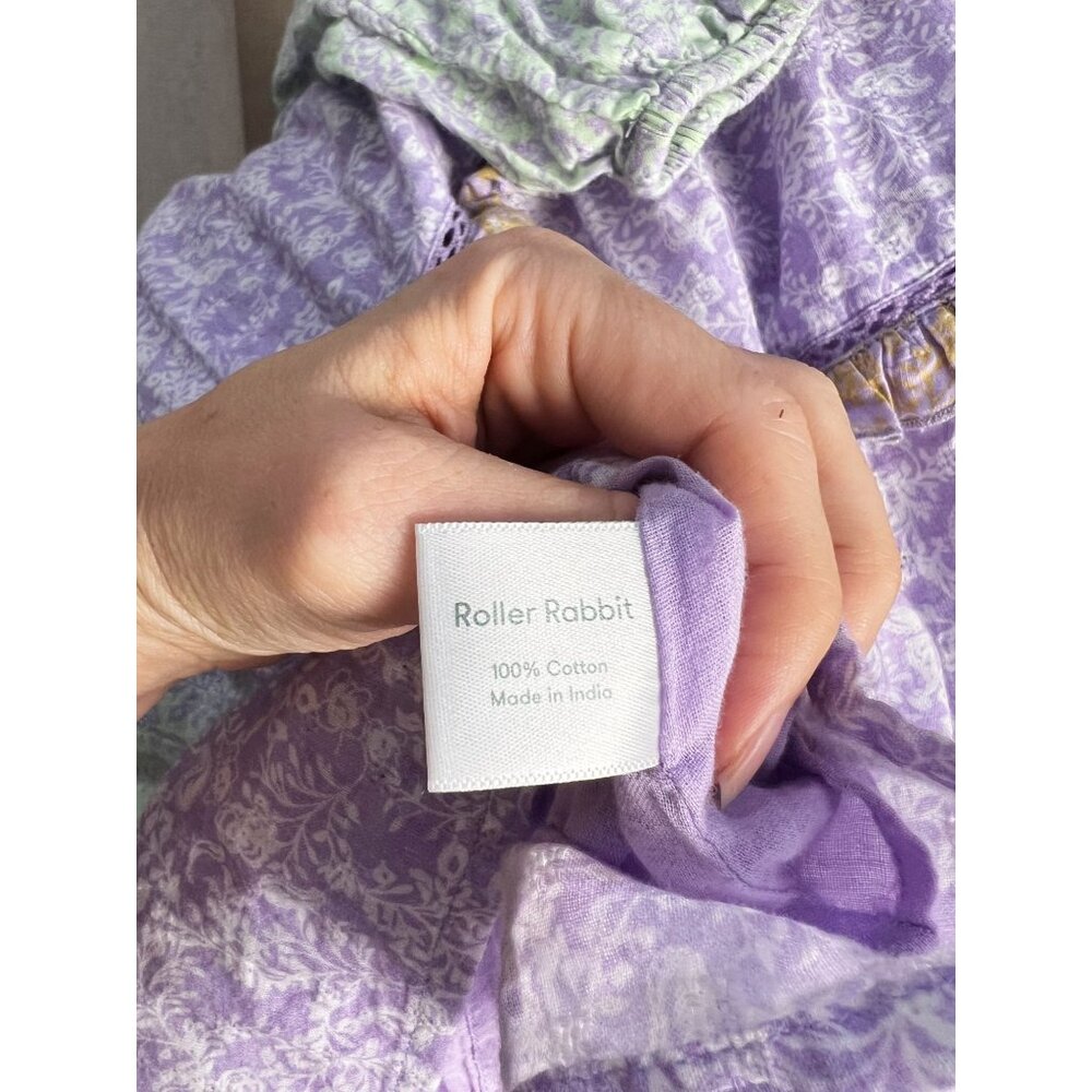 ROLLER RABBIT Ismay Naema Dress Sz L Pastel Colorblock - Picture 9 of 10
